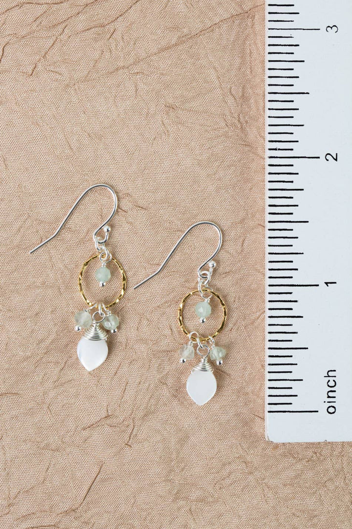 Serenity Aquamarine+ Prehnite Earrings