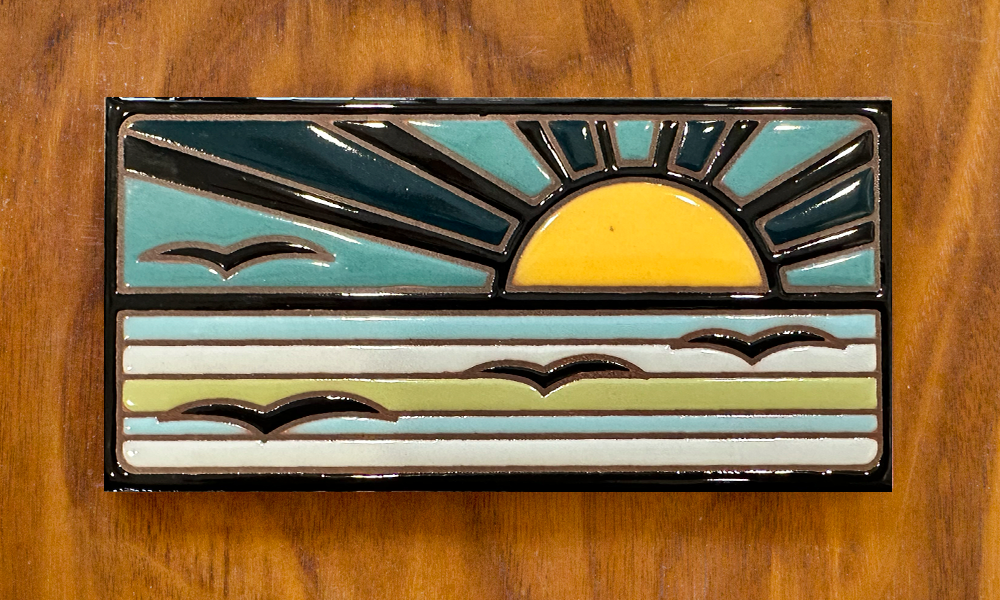 Retro Ocean Art Tile