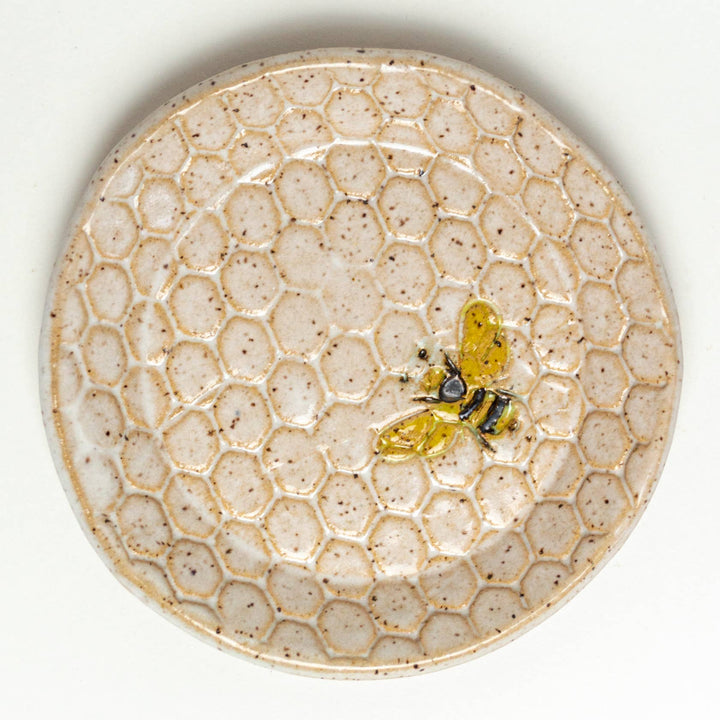 Honey Bee Pattern Ceramic Trinket Dish