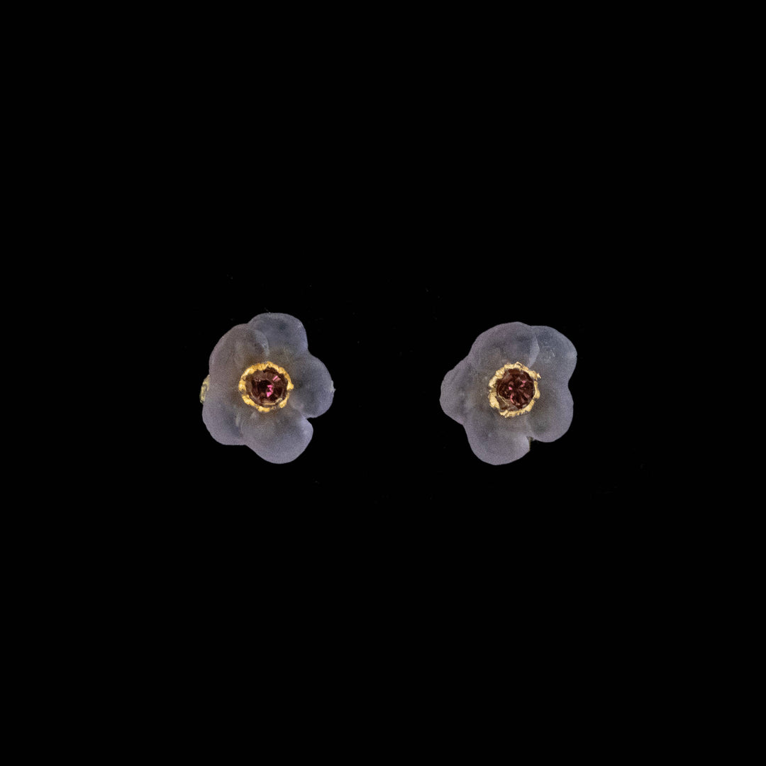 French Bouquet Stud Earrings - Purple