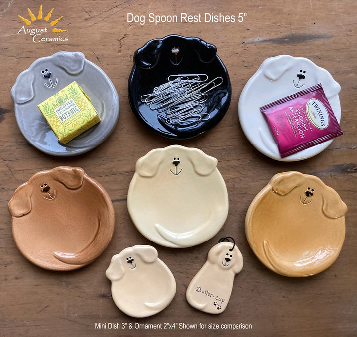 5" Dog Dish: Solid White