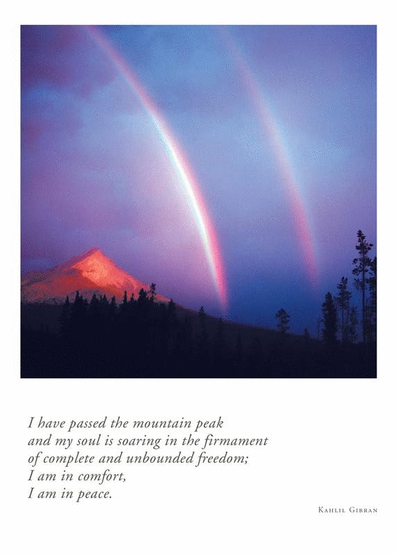 Sympathy Card - Double Rainbow