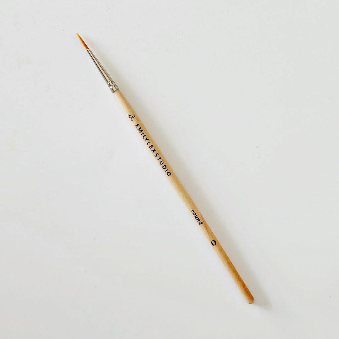 Watercolor Paintbrushes: Set of Five Wood Brushes