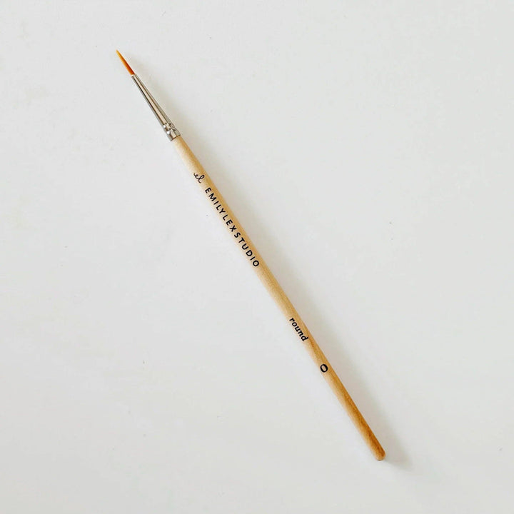 Watercolor Paintbrushes: Set of Five Wood Brushes