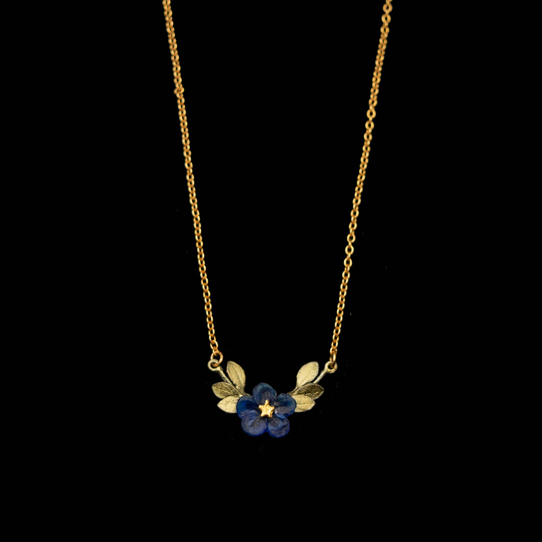 Blue Violet Bar Pendant Necklace