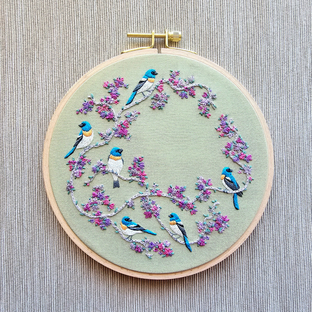 Birds & Blooms Hand Embroidery Kit