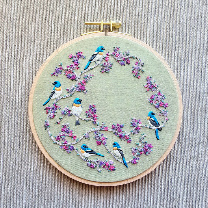 Birds & Blooms Hand Embroidery Kit