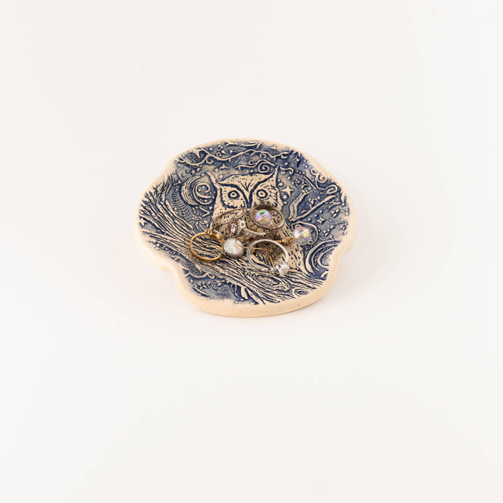 Blue Owl Perched Spoon Rest