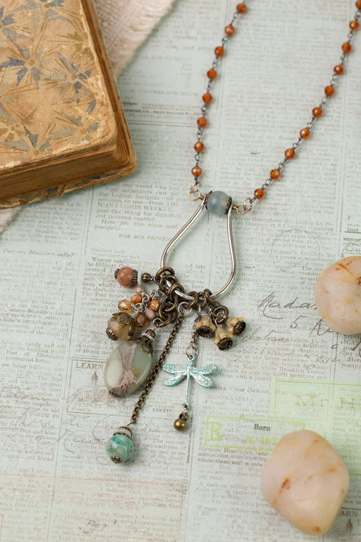 Wisdom Within Garnet + Opal Necklace