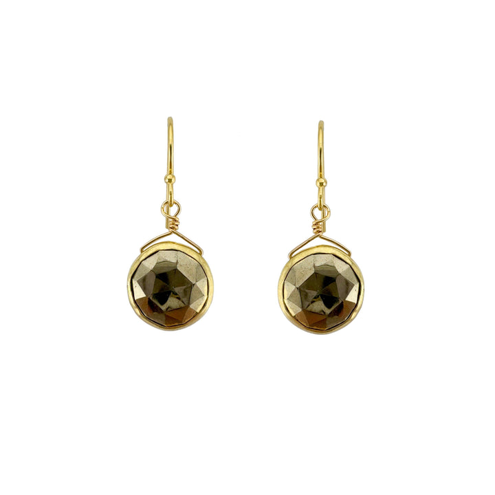 Philippa Roberts - Pyrite coin earrings: Vermeil