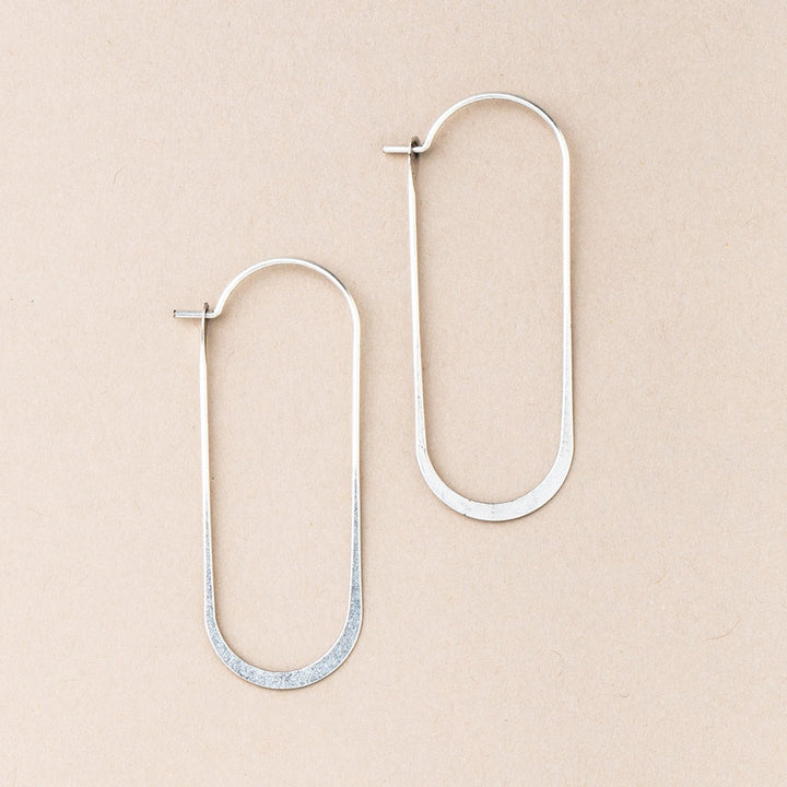 Cosmic Oval Earrings Sterling Silver