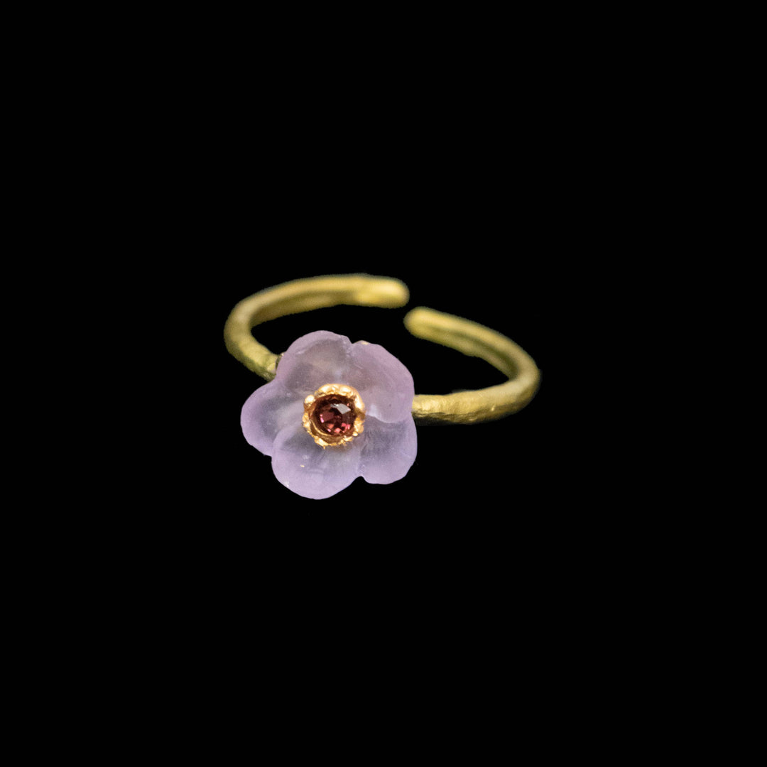 French Bouquet Adjustable Ring - Purple