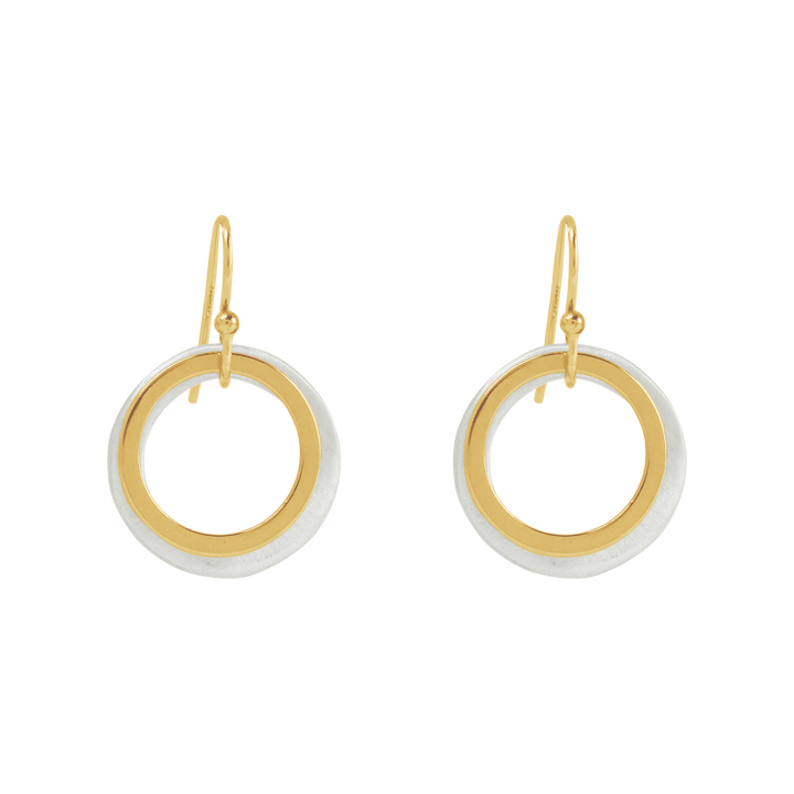 Double open circle earrings Mixed