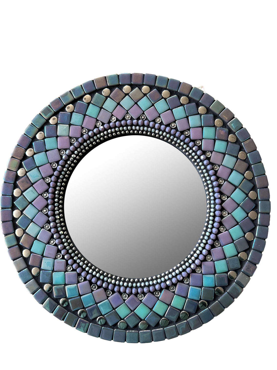 10" Mirror - Gray Lace
