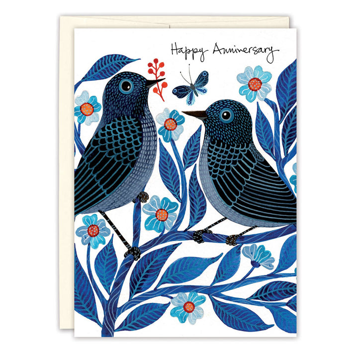 Anniversary Card: Bluebirds