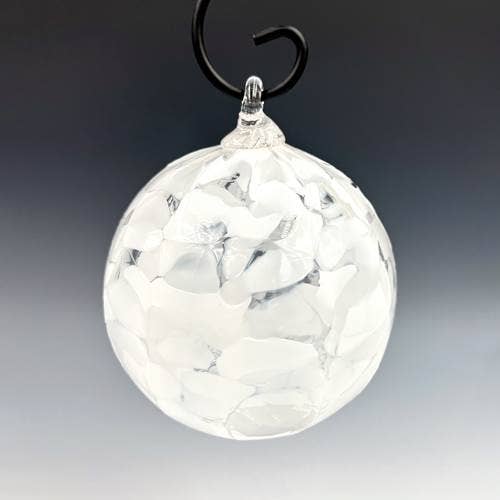 Snowflake Mix Glass Ornament