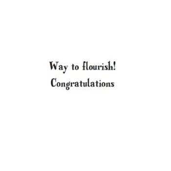 Congratulations Card - Flourish