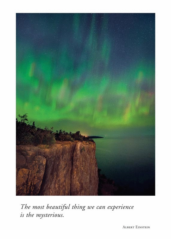 Birthday Card - Lake Superior Aurora
