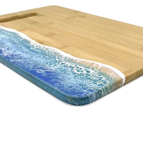 Large Ocean Wave Cutting Board Tropical Horizontal