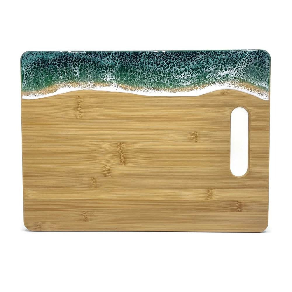 Large Ocean Wave Board Emerald Horizontal