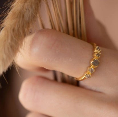 Livy Ring Labradorite 18K Gold Plated