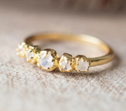 Livy Ring Moonstone 18K Gold Plated
