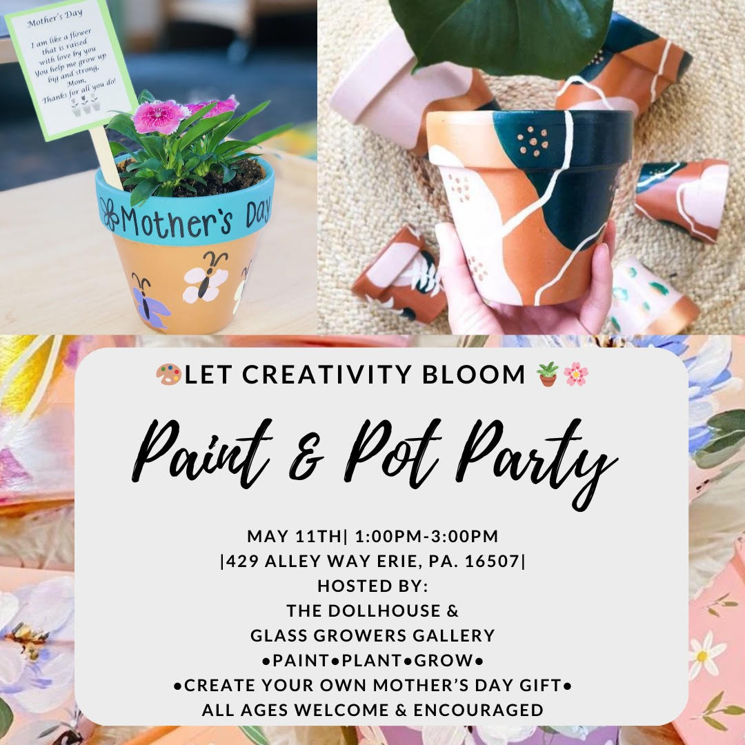 Let Creativity Bloom: Paint & Pot Party: Saturday, May 11: 1-3 pm