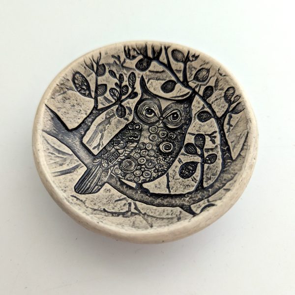 Pottery Dish Bowl - Owl