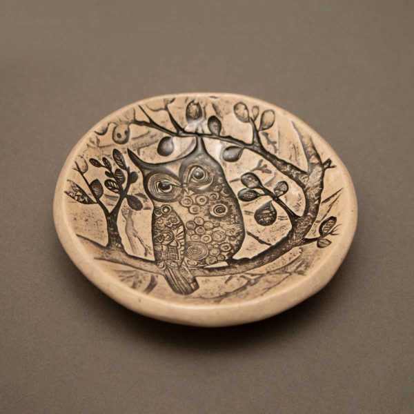 Pottery Dish Bowl - Owl