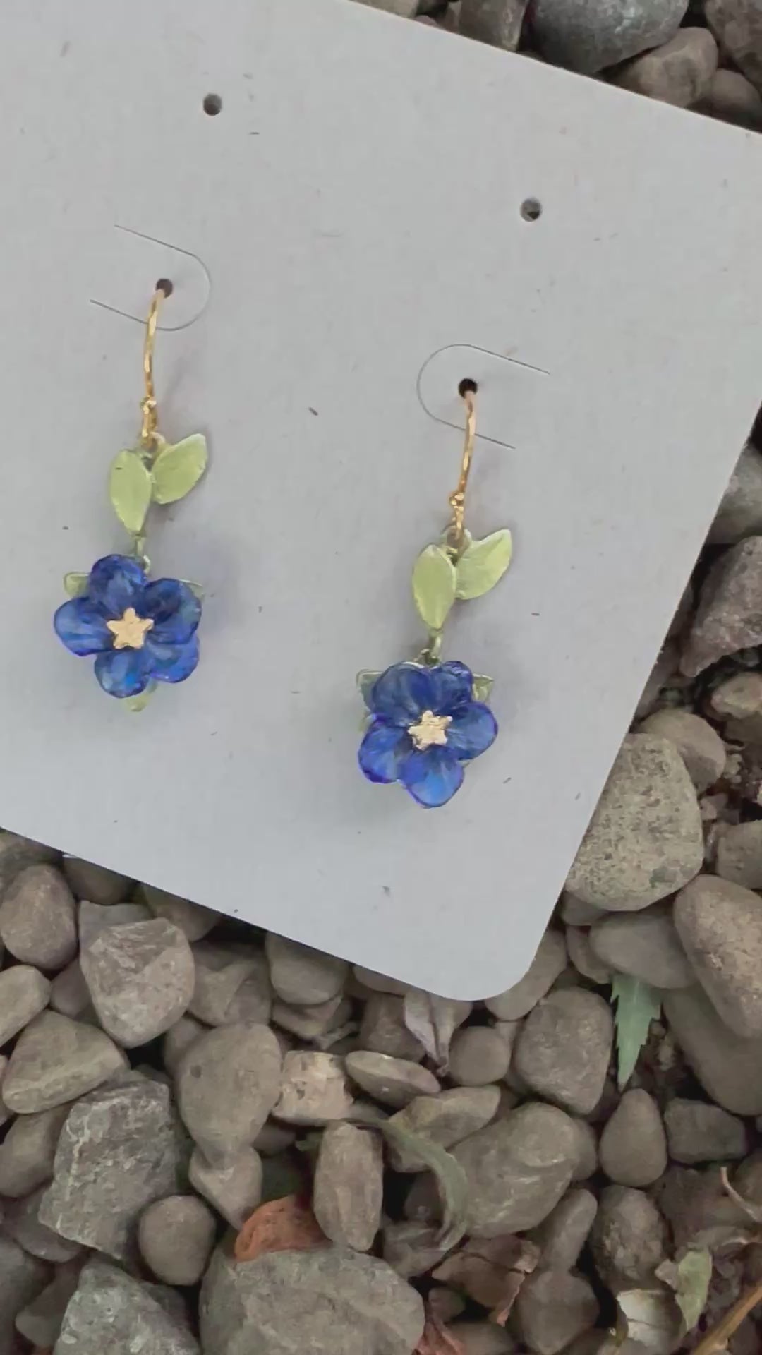 Blue Violet Wire Earrings