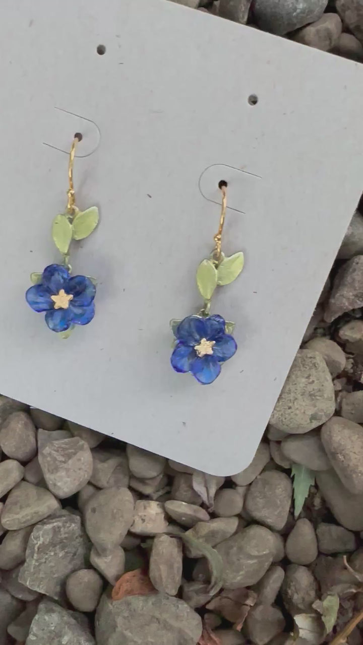 Blue Violet Wire Earrings