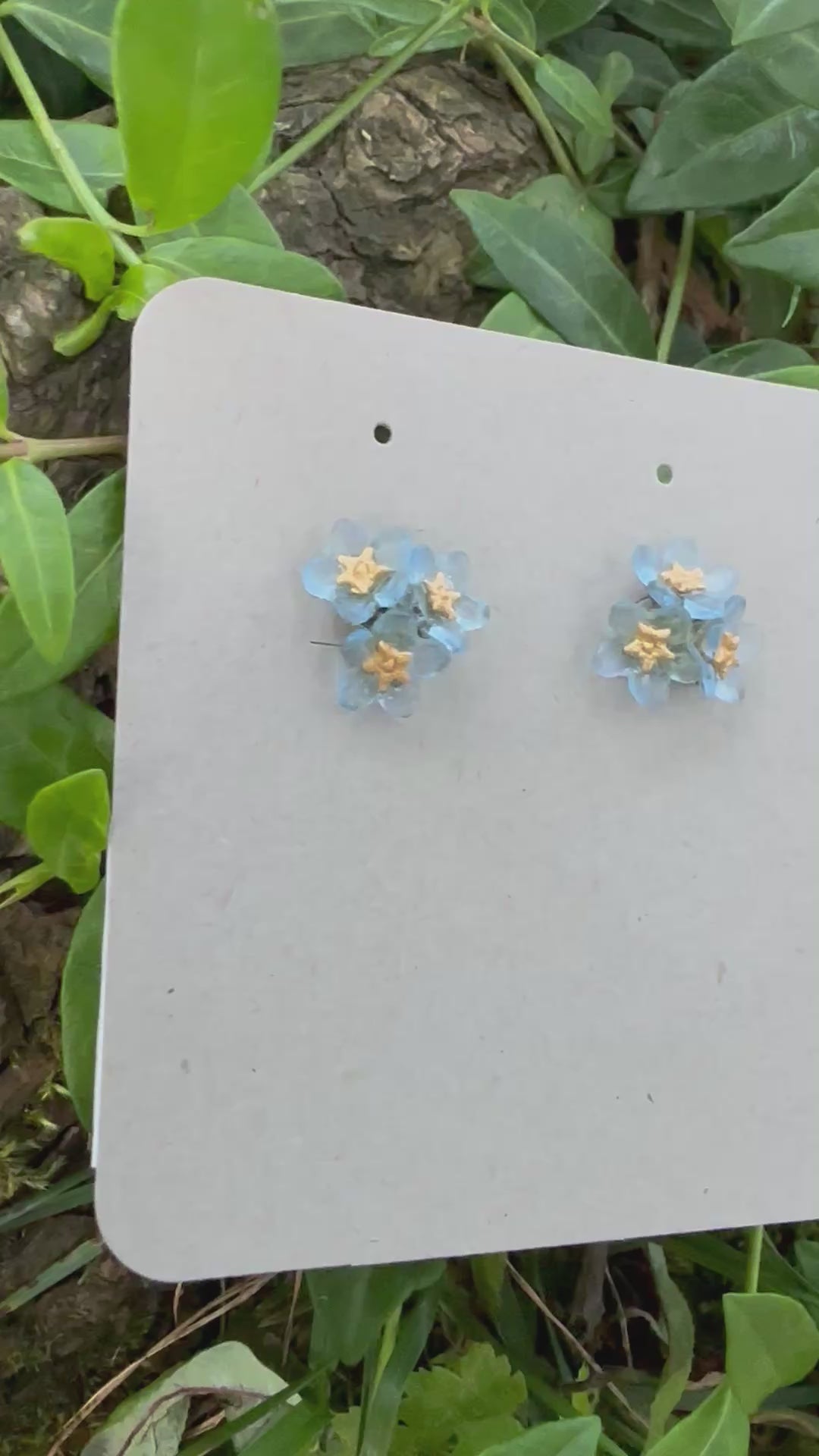 Forget Me Not Triple Flower Post Earrings