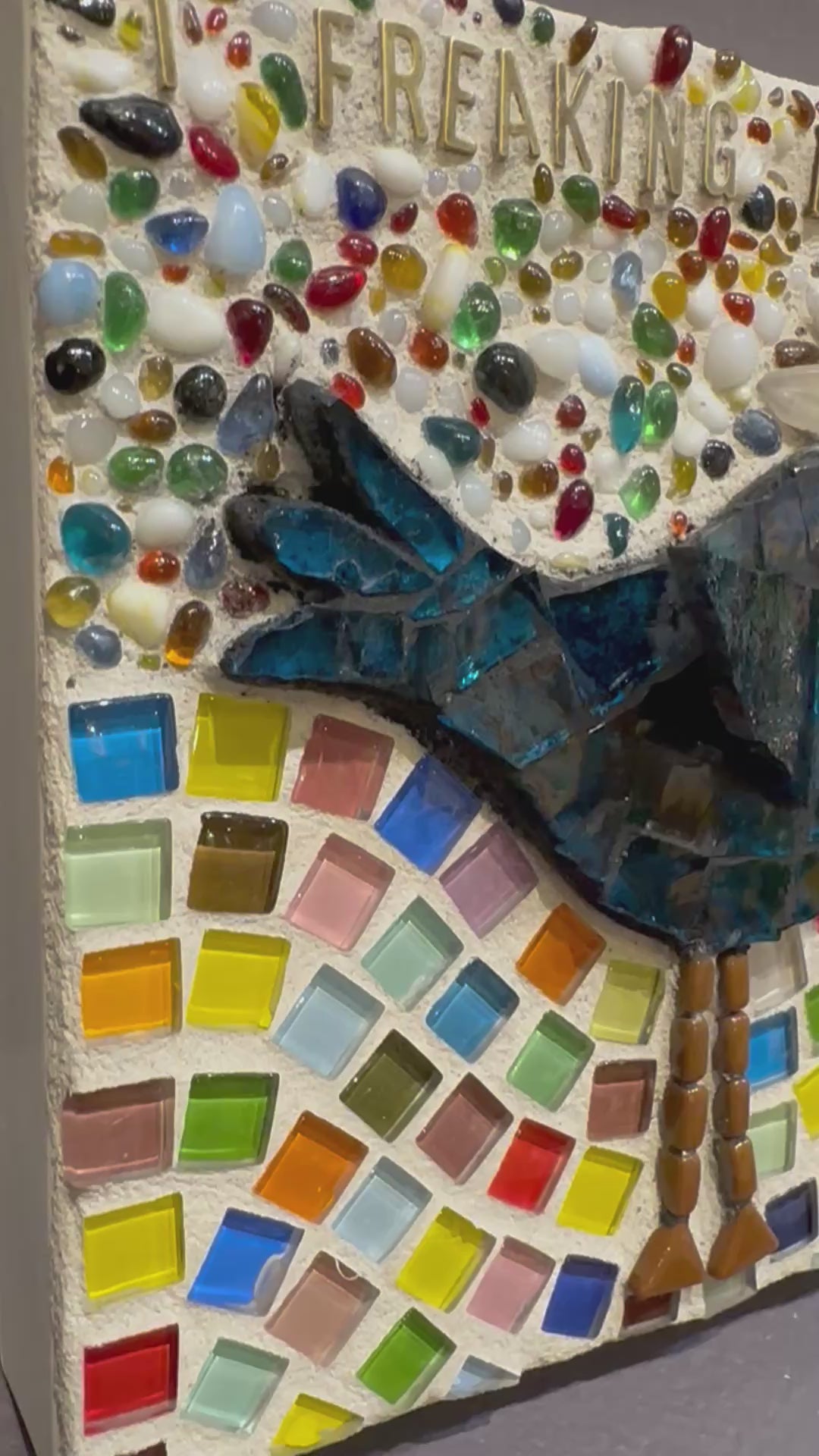 I Freaking Love You Bird Mosaic