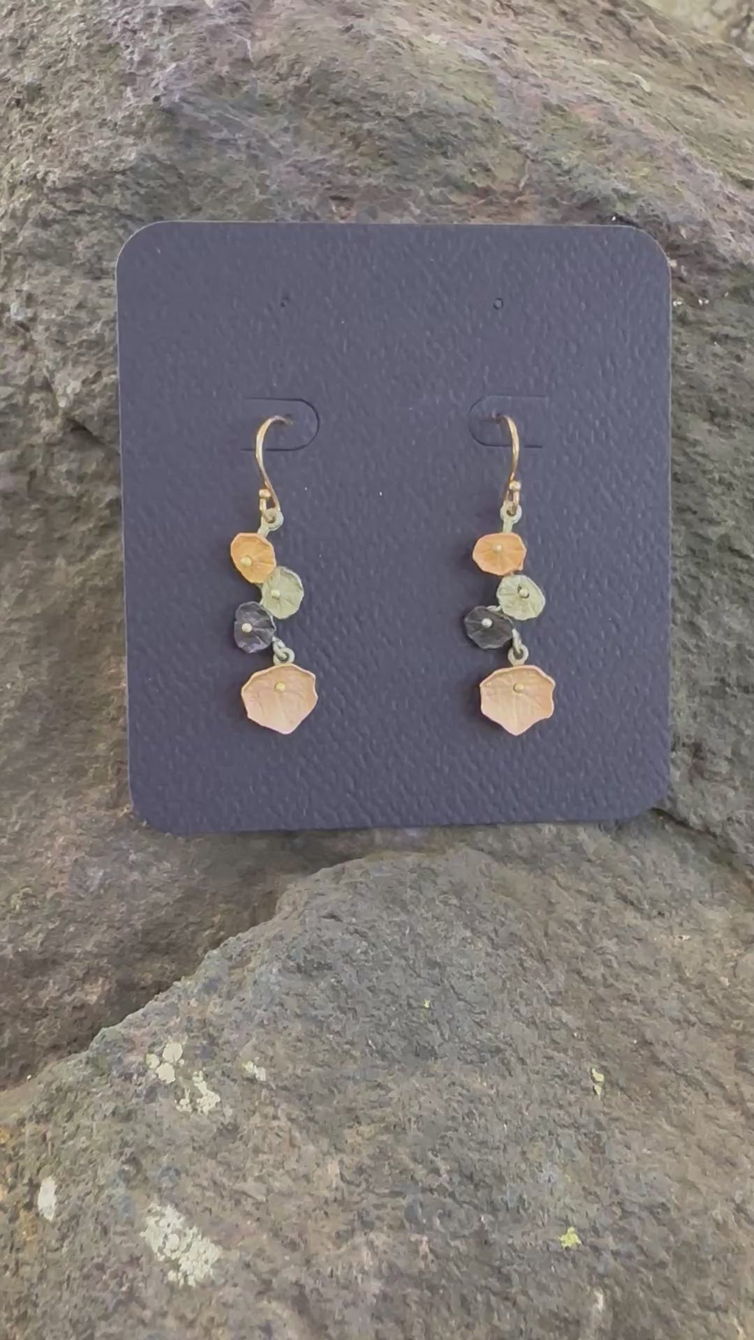 Nasturtium Dainty Wire Earrings