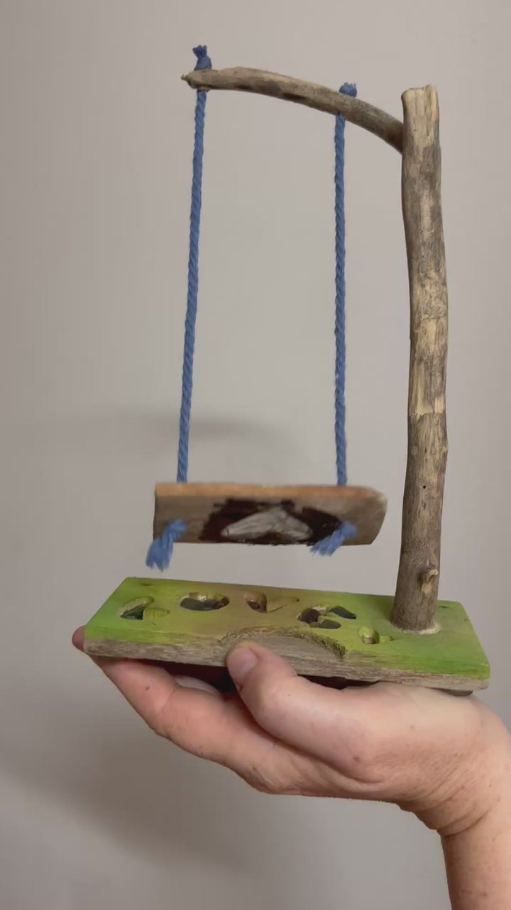 Driftwood + Beach Glass Swing