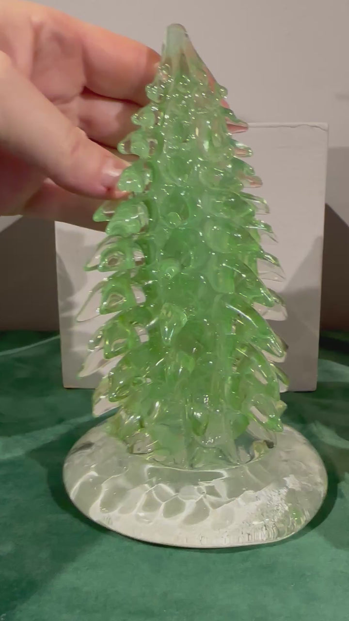 Green Tree with Snow Large