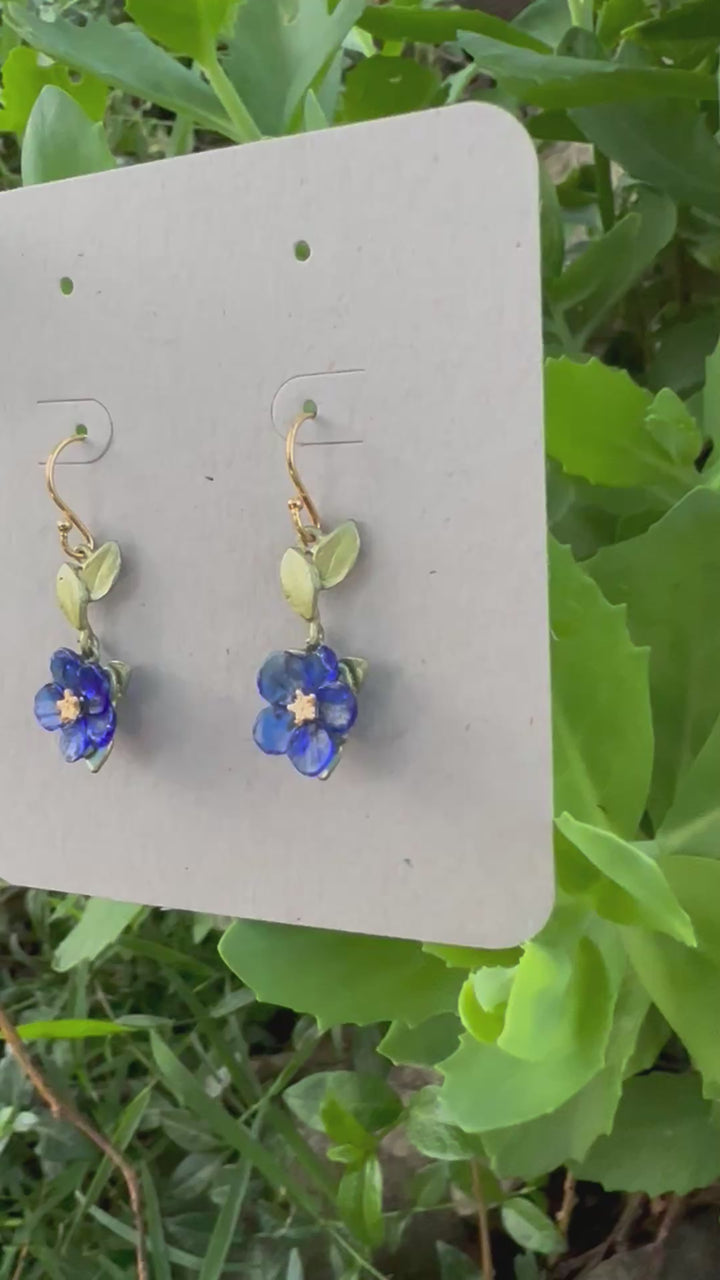 Blue Violet Wire Earrings