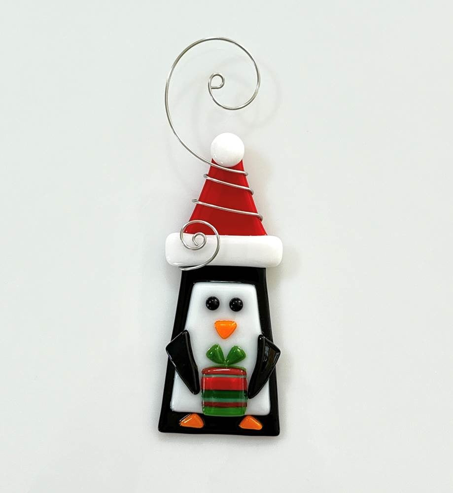 Penguin with Gift Red