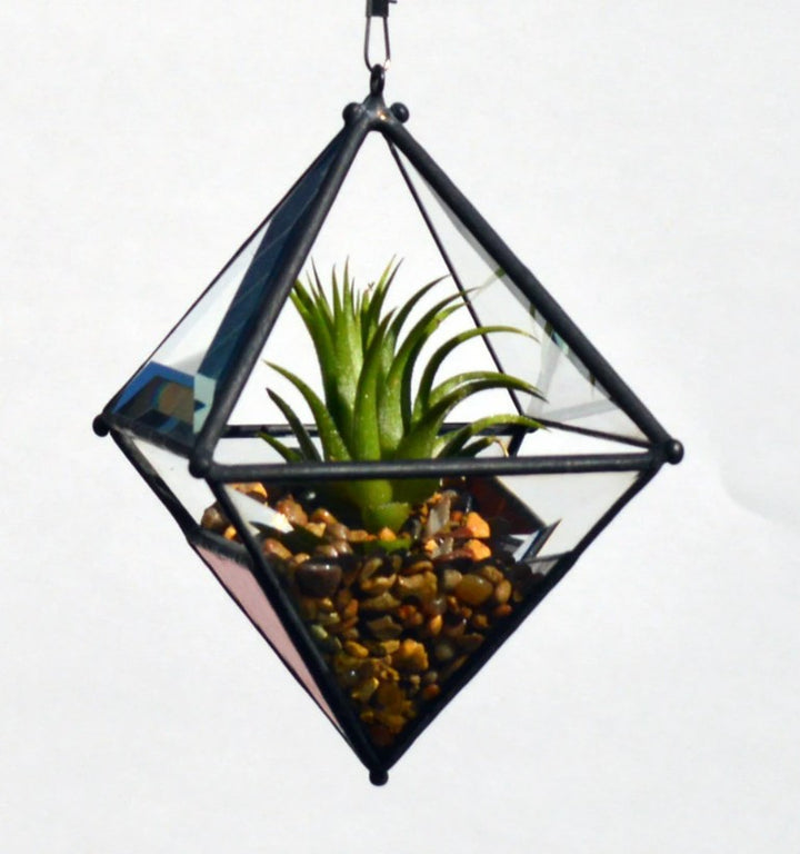 Hanging Pyramid Terrarium Orange