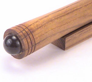 6" Smooth Teak Wood Pocket Teleidoscope with Matching Base
