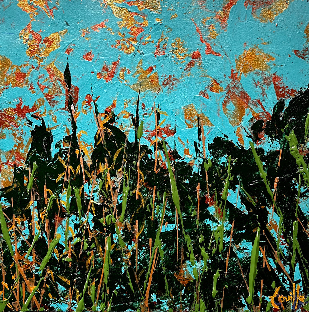 Autumn Reeds + Clouds - Botanical Series