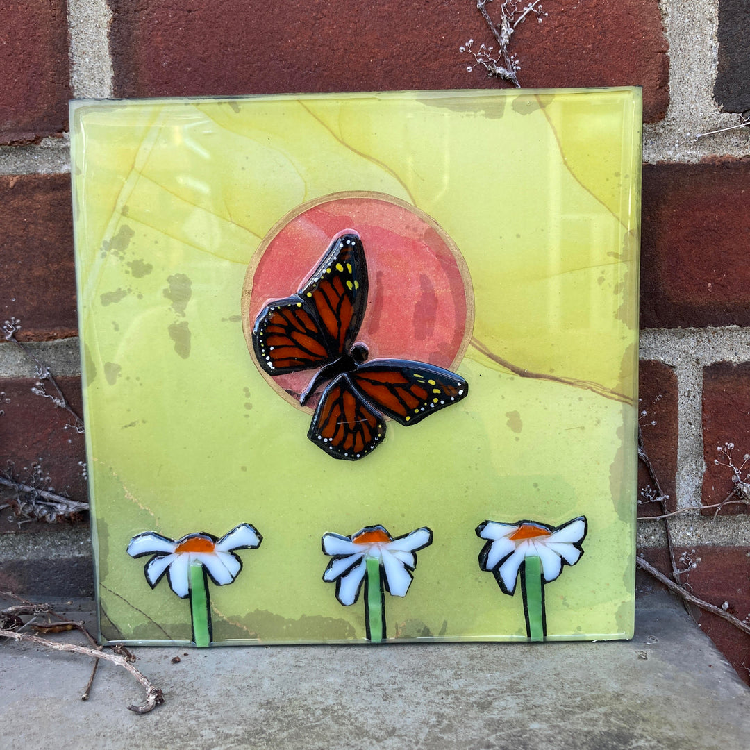 Glass Fusing Supplies - Powder or Airbrush Stencil-Layered Butterfly 6 -  The Avenue Stained Glass