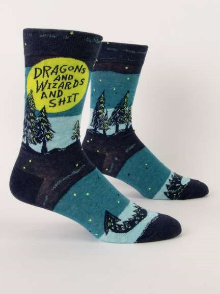 Dragons & Wizards & Sh*t Men's Socks