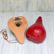 Half Shell Gourd Thumbpiano Red