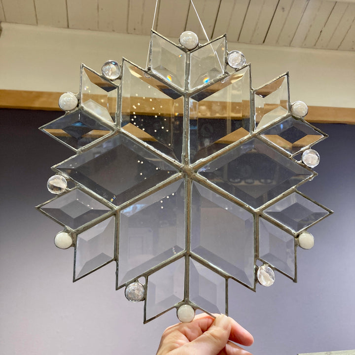 Large Beveled Glass Snowflake