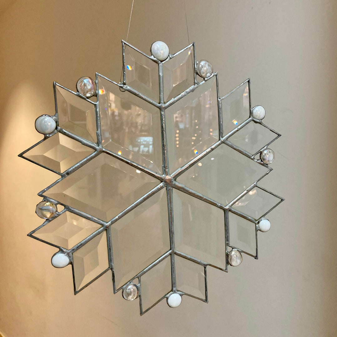 Large Beveled Glass Snowflake