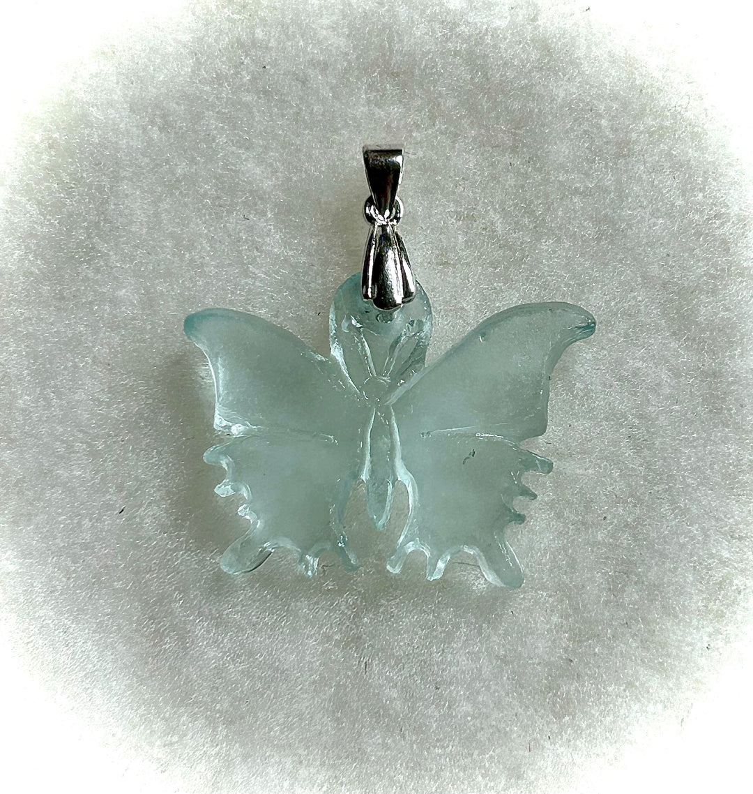 Butterfly Necklace Ice Blue