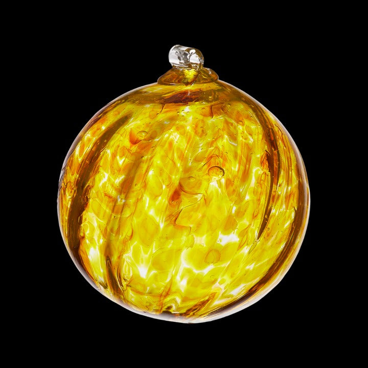 6" Nature's Whimsy Orb Bright Yellow