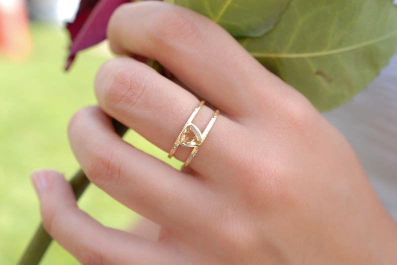 Pamela Ring Yellow Topaz Gold Vermeil