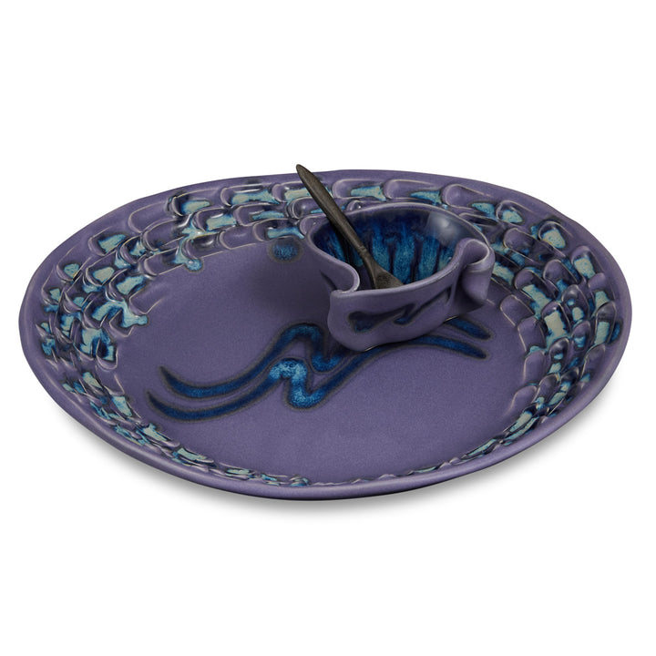 Textured Tray Set Peri-winkle Blue